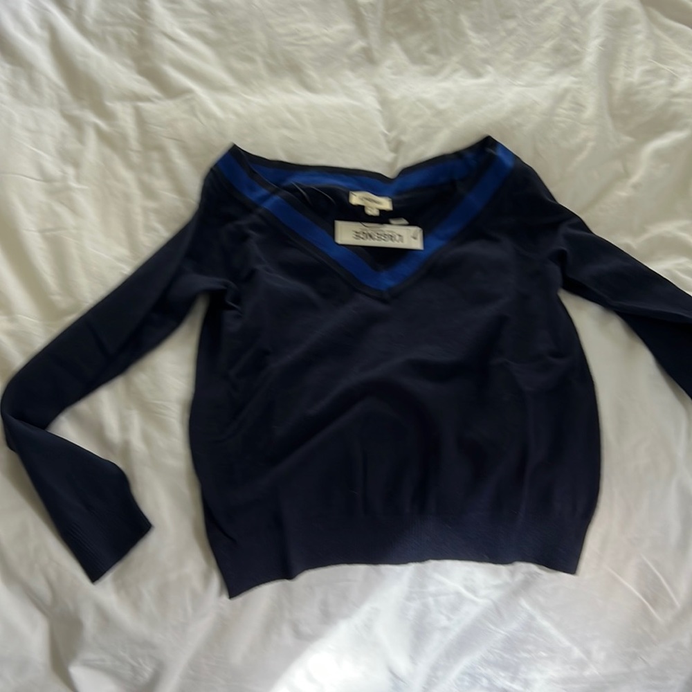 L’Agence sweater off the shoulder